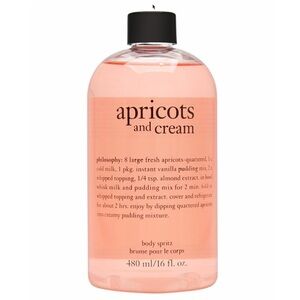 Philosophy Apricots and Cream Body Spritz 16 oz NEW
